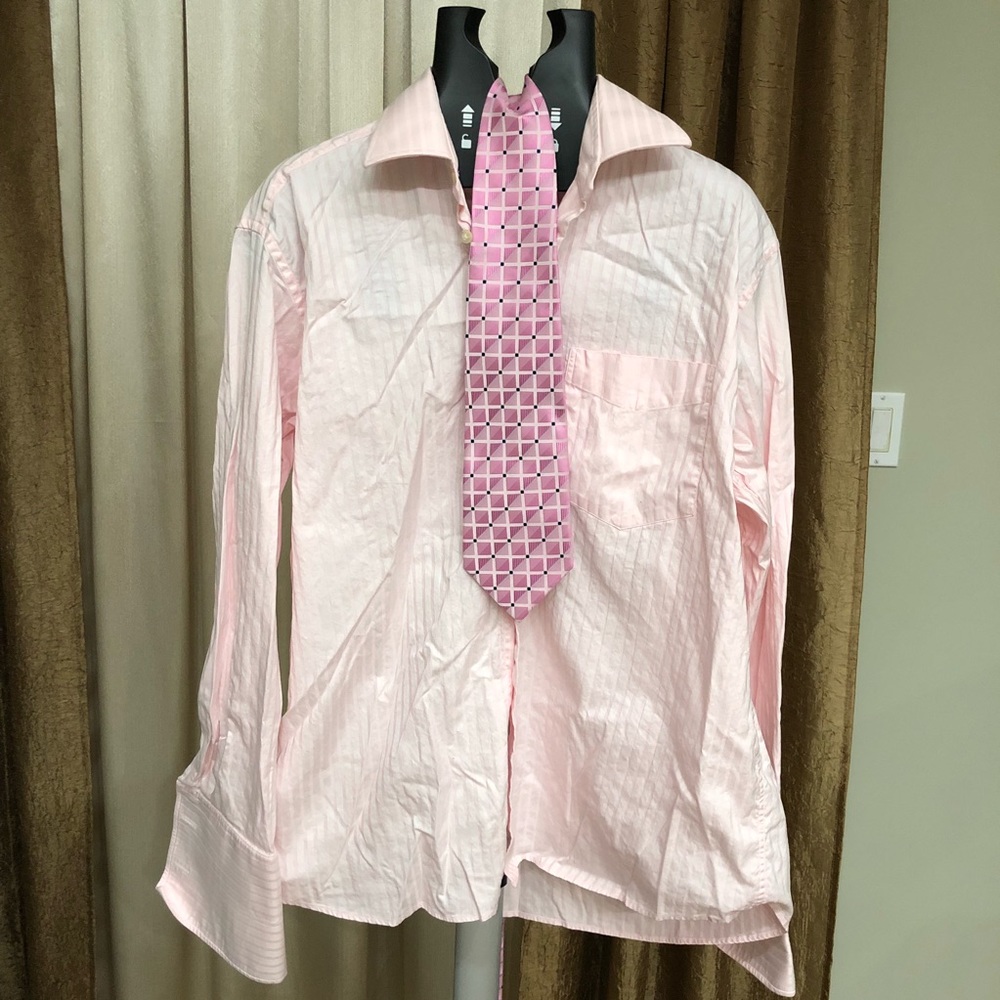 Men’s bottom down shirt with tie